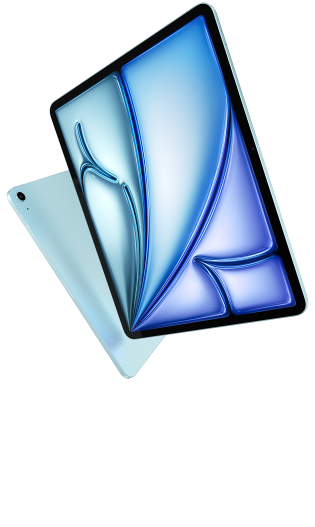 Vista frontal y trasera del iPad Air que muestra su diseño ultrafino